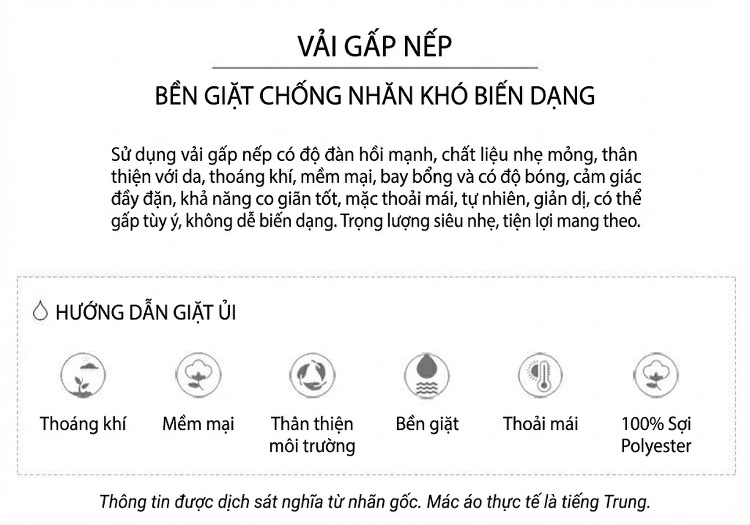 Áo Thun Tay Ngắn Nữ Thiết Kế Xếp Ly Dáng Rộng Màu Xanh, Trắng chi tiết 4