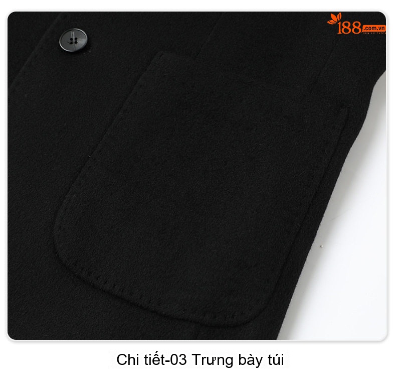 Áo Vest/Áo Khoác Blazer Nam Hai Mặt 100% Lông Cừu Lót Lông Vũ Có Thể Tháo Rời Màu Đen chi tiết 21