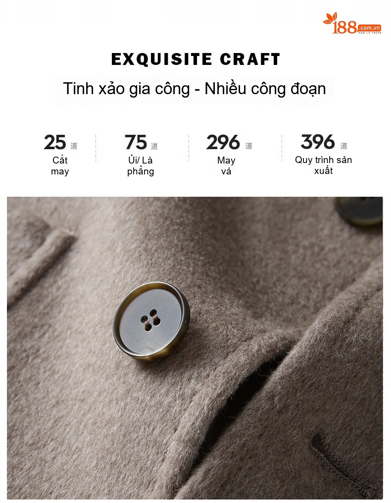 Áo Vest Nam 100% Pure Wool Cao Cấp Thu Đông Dáng Ôm Vừa Màu Be, Đen chi tiết 3