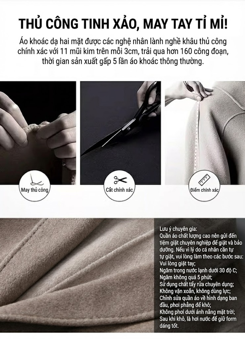 Áo Vest Nam 100% Pure Wool Cao Cấp Thu Đông Dáng Ôm Vừa Màu Be, Đen chi tiết 5