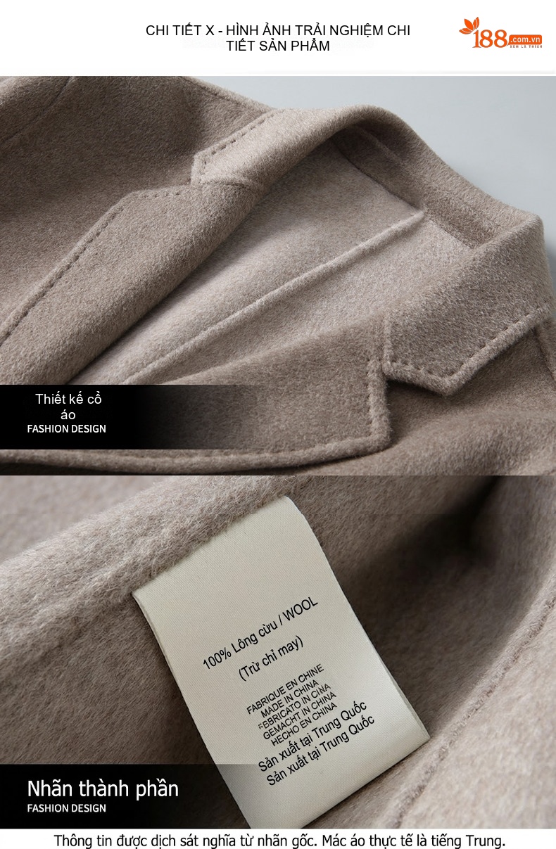 Áo Vest Nam 100% Pure Wool Cao Cấp Thu Đông Dáng Ôm Vừa Màu Be, Đen chi tiết 17