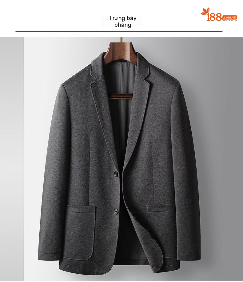 Áo Vest Nam Dáng Ôm Dệt Kim Lông Cừu Cao Cấp Màu Xám, Nâu, Xanh Navy chi tiết 7