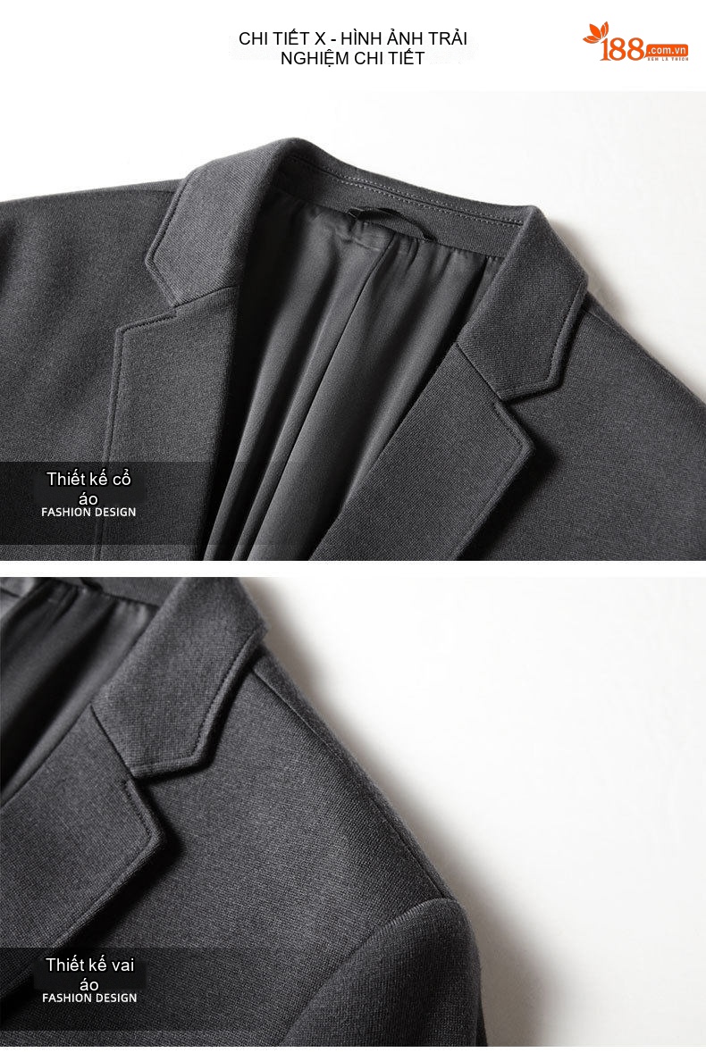 Áo Vest Nam Dáng Ôm Dệt Kim Lông Cừu Cao Cấp Màu Xám, Nâu, Xanh Navy chi tiết 12