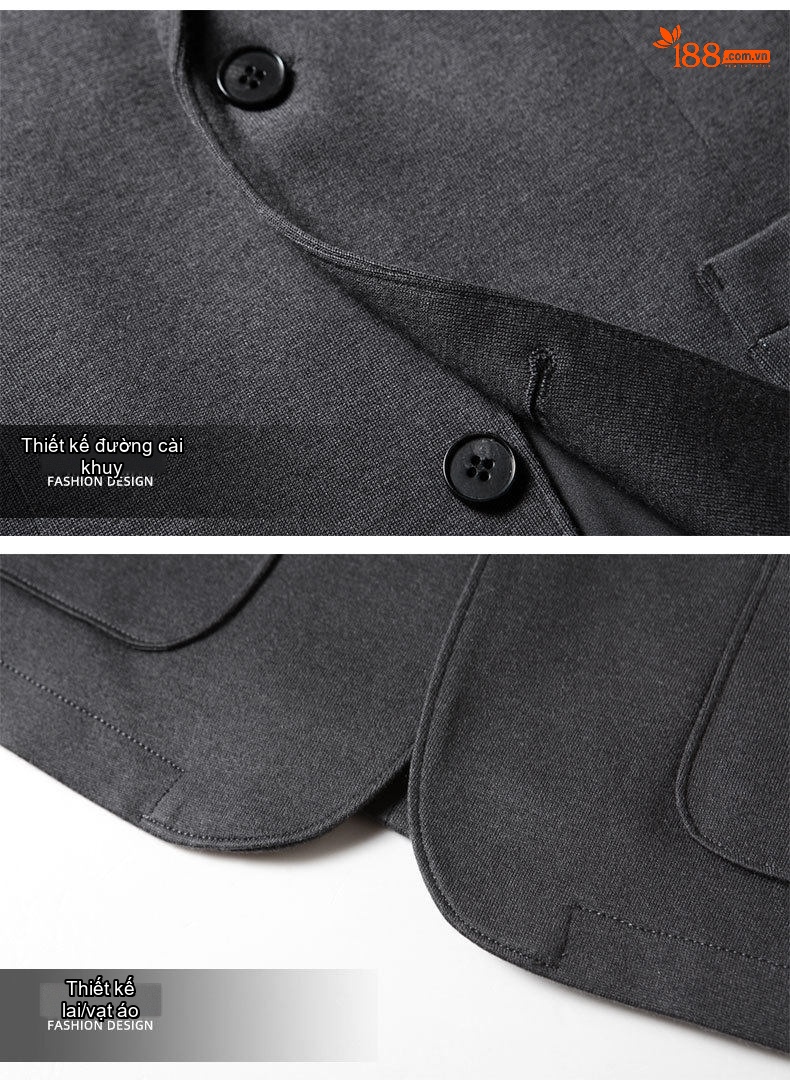 Áo Vest Nam Dáng Ôm Dệt Kim Lông Cừu Cao Cấp Màu Xám, Nâu, Xanh Navy chi tiết 13