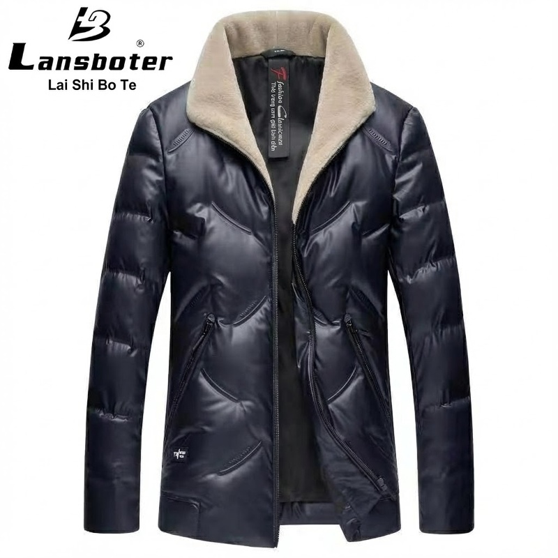 Áo Vest Nam Dáng Ôm Vừa Vặn Lớp Lót Lông Vũ Tháo Rời Chất Liệu Lông Cừu Màu Đen, Xám chi tiết 18