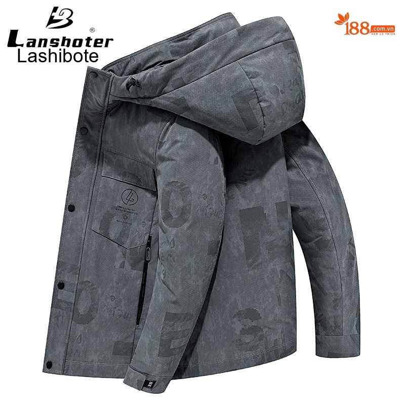 Áo Vest Nam Dáng Ôm Vừa Vặn Lớp Lót Lông Vũ Tháo Rời Chất Liệu Lông Cừu Màu Đen, Xám chi tiết 21