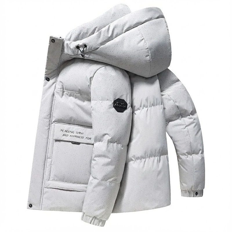 Áo Vest Nam Dáng Ôm Vừa Vặn Lớp Lót Lông Vũ Tháo Rời Chất Liệu Lông Cừu Màu Đen, Xám chi tiết 14