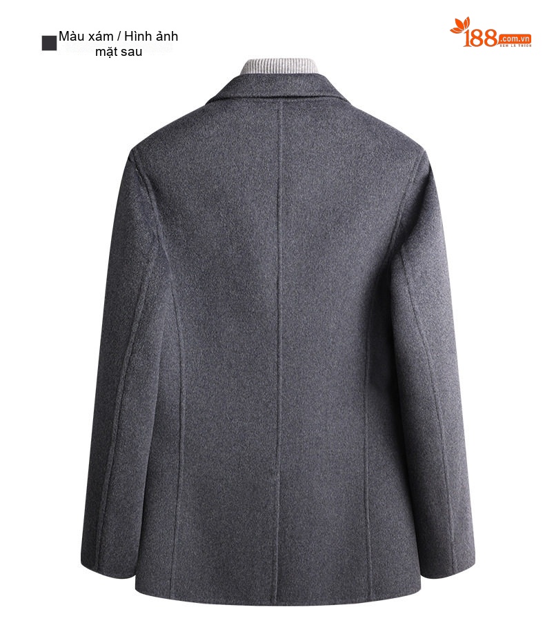 Áo Vest Nam Dáng Ôm Vừa Vặn Lớp Lót Lông Vũ Tháo Rời Chất Liệu Lông Cừu Màu Đen, Xám chi tiết 34