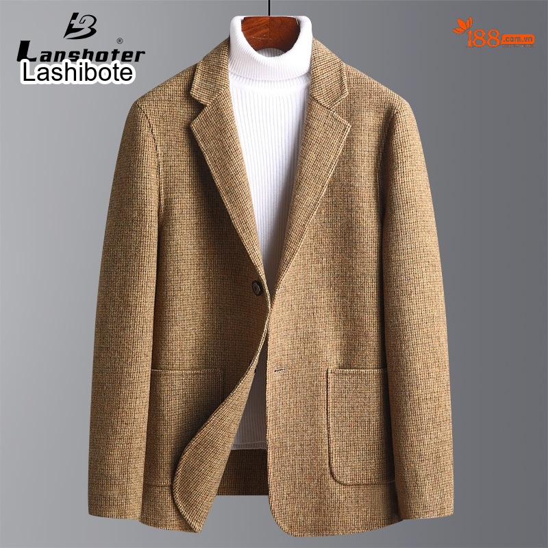 Áo Vest Nam Dáng Ôm Vừa Vặn Lớp Lót Lông Vũ Tháo Rời Chất Liệu Lông Cừu Màu Đen, Xám chi tiết 4