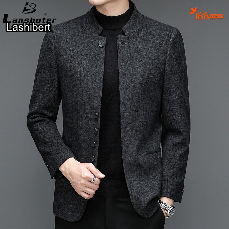 Áo Vest Nam Dệt Kim Họa Tiết Thu Đông Form Ôm Hàn Quốc Màu Xám chi tiết 14