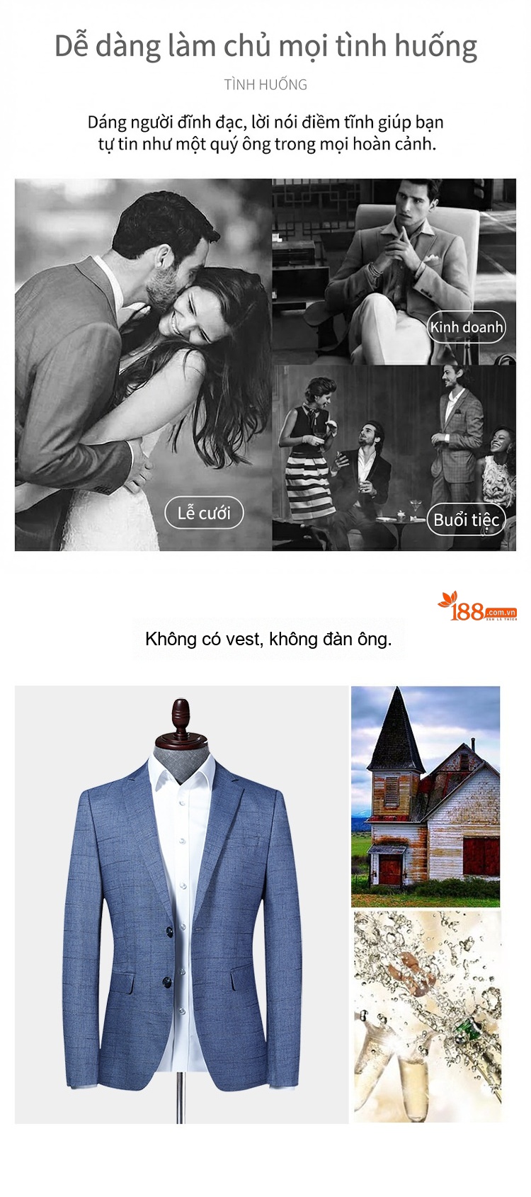Áo Vest Nam Kẻ Caro Dáng Ôm Hàn Quốc Màu Xanh Lam chi tiết 5