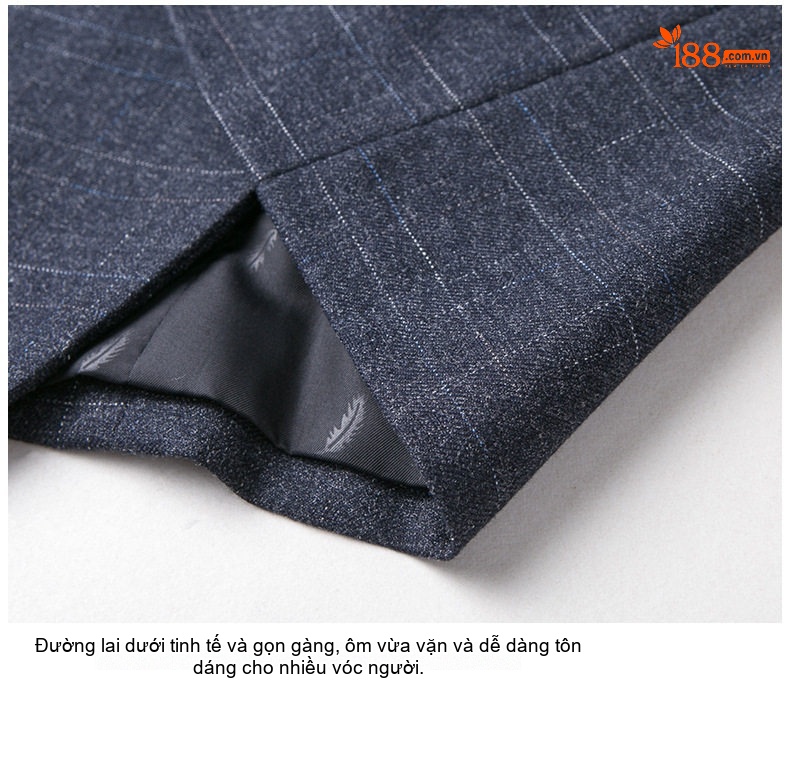 Áo Vest Nam Kẻ Sọc Dáng Ôm Phong Cách Hàn Quốc Màu Xám, Đen chi tiết 16