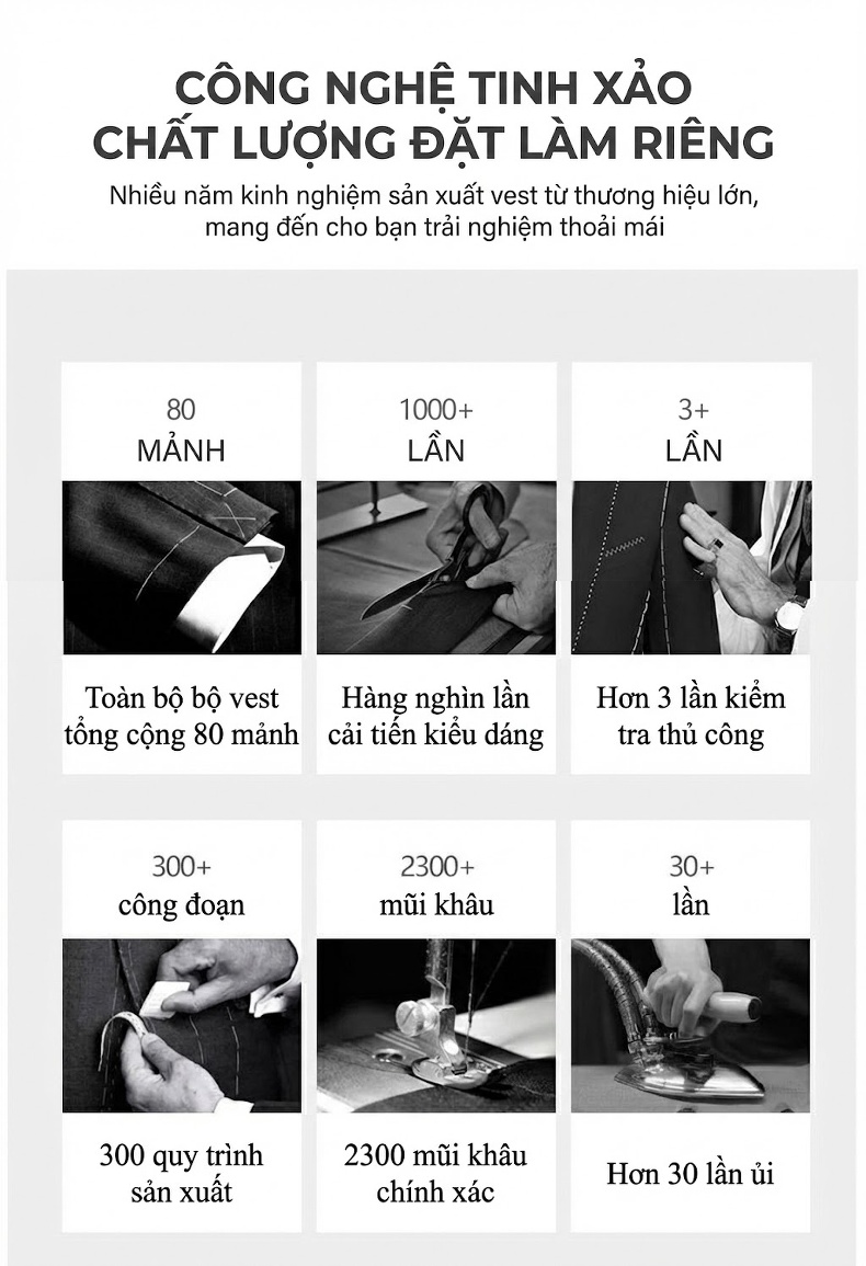 Áo Vest Nam Kẻ Sọc Dáng Ôm Phong Cách Hàn Quốc Màu Xám, Đen chi tiết 3