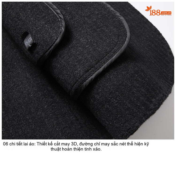Áo Vest Nam Kẻ Sọc Dáng Ôm Thủ Công Chất Liệu Len Lông Cừu Dày Dặn Màu Xám chi tiết 17