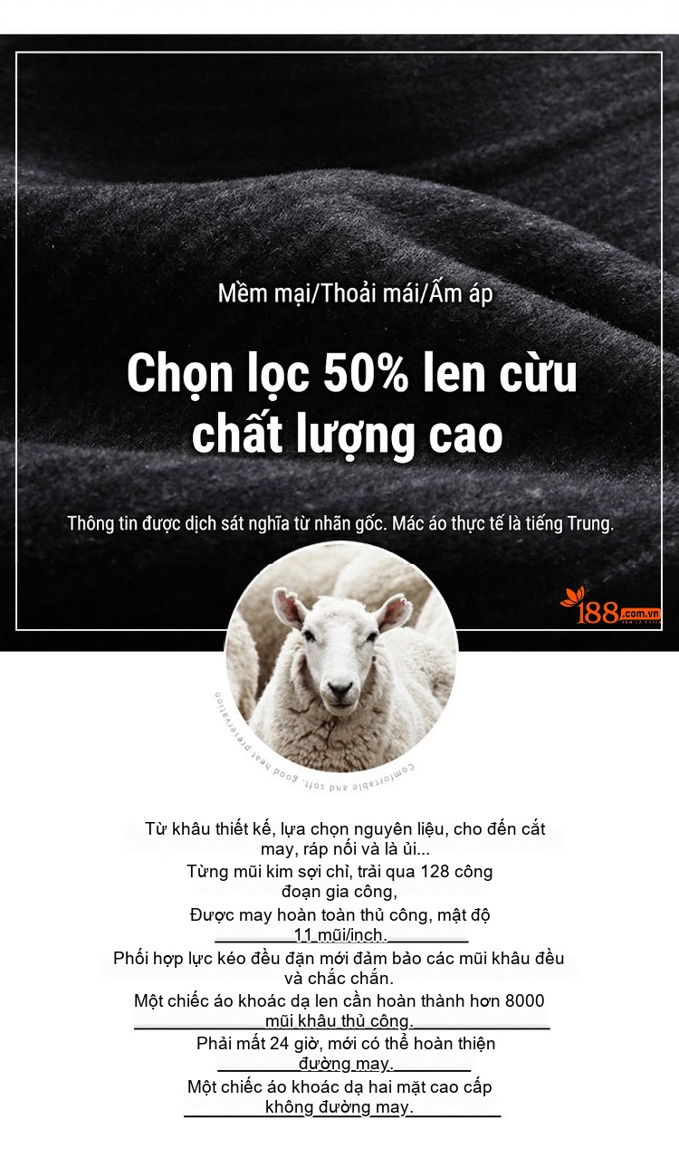 Áo Vest Nam Kẻ Sọc Dáng Ôm Thủ Công Chất Liệu Len Lông Cừu Dày Dặn Màu Xám chi tiết 7