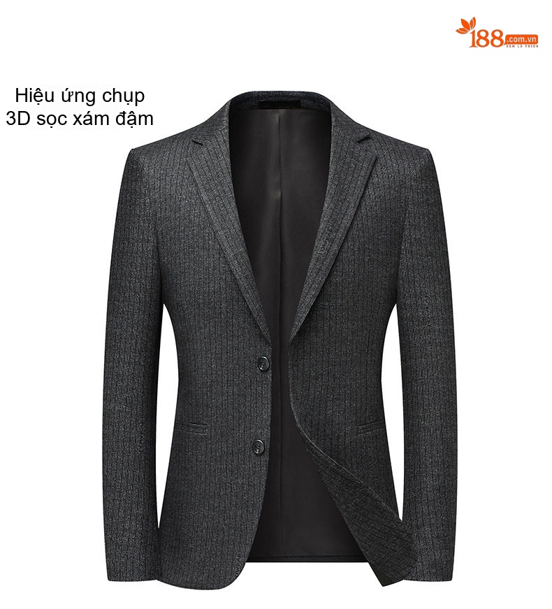 Áo Vest Nam Kẻ Sọc Thu Đông Co Giãn Không Nhăn Chống Bám Bẩn Màu Xám chi tiết 13