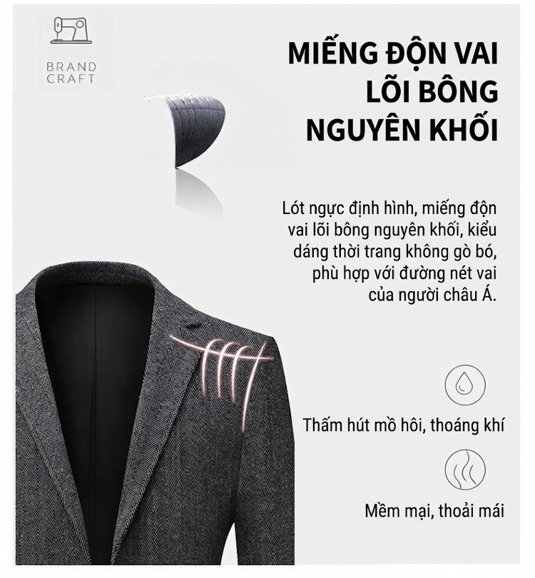 Áo Vest Nam Len Lông Cừu Trung Niên Không Nhăn Phong Cách Lịch Lãm Màu Xám chi tiết 8