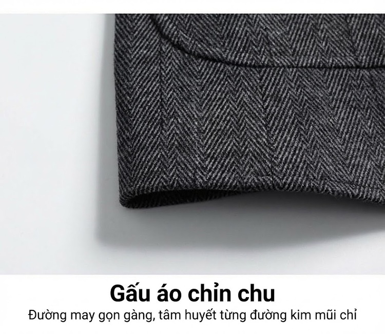 Áo Vest Nam Len Lông Cừu Trung Niên Không Nhăn Phong Cách Lịch Lãm Màu Xám chi tiết 17