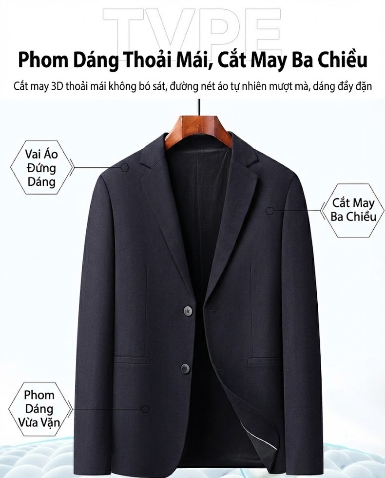 Áo Vest Nam Lông Cừu Có Len Kiểu Hàn Quốc Dáng Ôm Chống Nhăn Màu Xám, Xanh Navy, Đen chi tiết 8