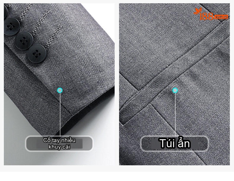 Áo Vest Nam Lông Cừu Có Len Kiểu Hàn Quốc Dáng Ôm Chống Nhăn Màu Xám, Xanh Navy, Đen chi tiết 11