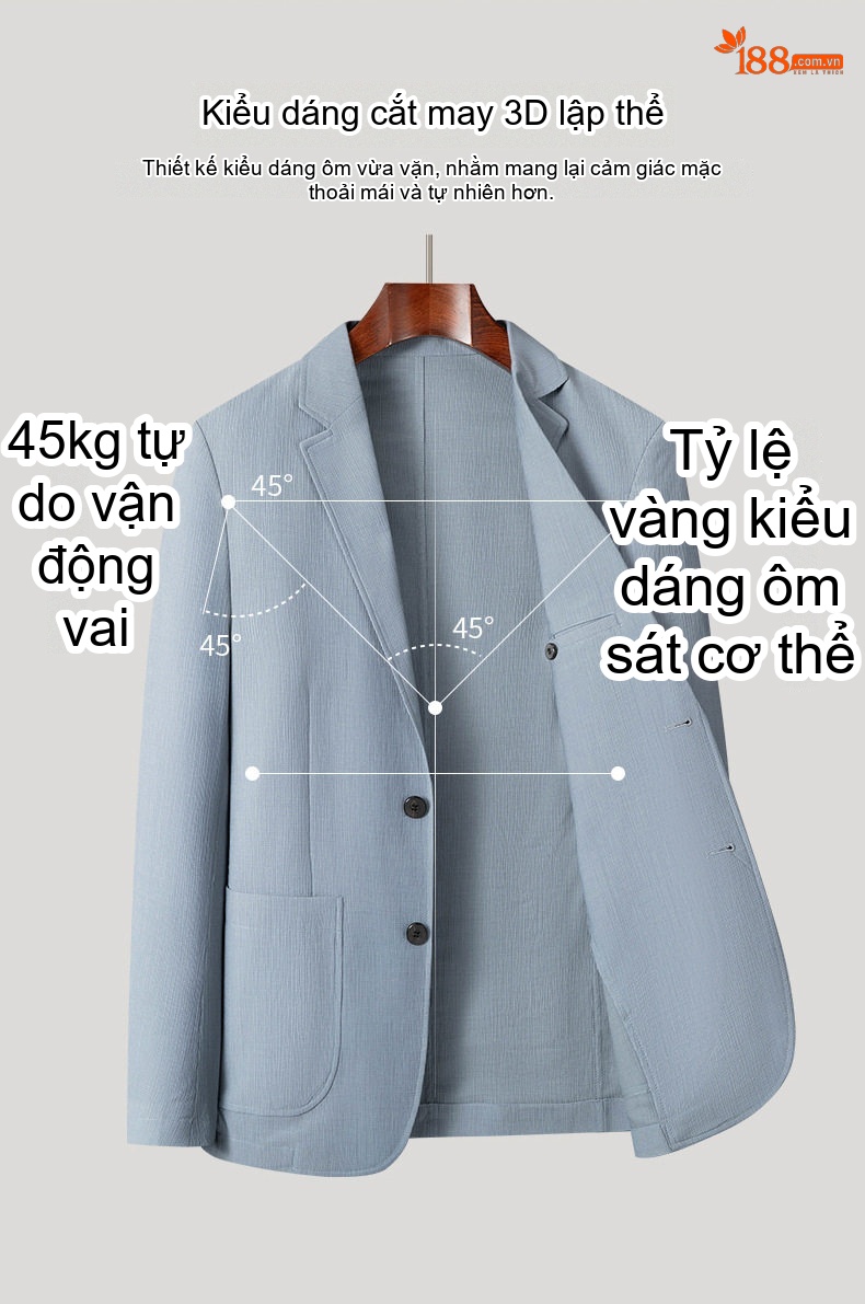 Áo Vest Nam Lụa Tơ Tằm Chống Nắng Kiểu Dáng Slimfit Màu Xanh Dương, Xanh Navy chi tiết 5