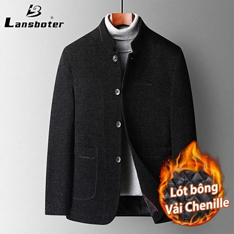Áo Vest Nam Màu Trơn Chất Liệu Lông, Co Giãn, Dáng Ôm Màu Đen, Xám chi tiết 16
