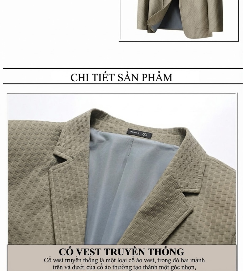 Áo Vest Nam Mỏng Dáng Ôm Vừa Vặn Màu Be, Đen, Xám chi tiết 7