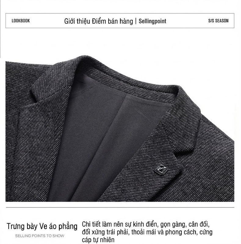 Áo Vest Nam Ôm Vừa Mỏng Nhẹ Mùa Thu Đông Chất Liệu Mềm Mại Màu Xám chi tiết 4