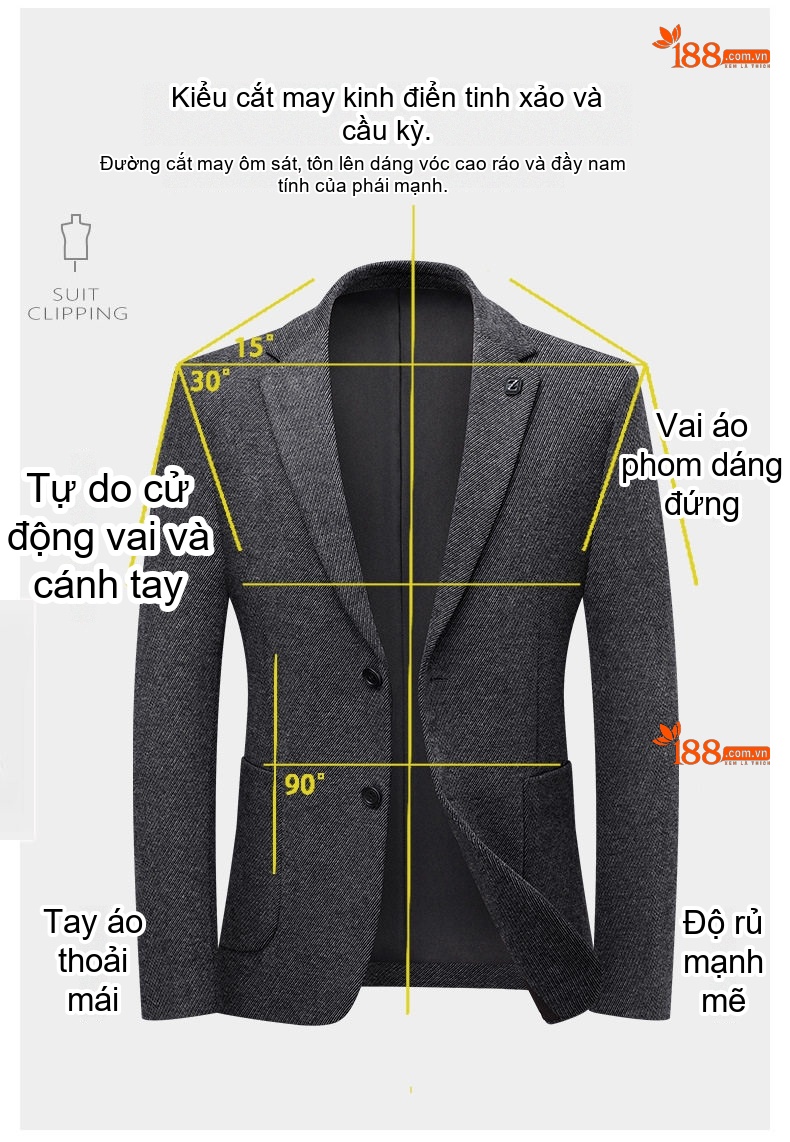 Áo Vest Nam Ôm Vừa Mỏng Nhẹ Mùa Thu Đông Chất Liệu Mềm Mại Màu Xám chi tiết 7