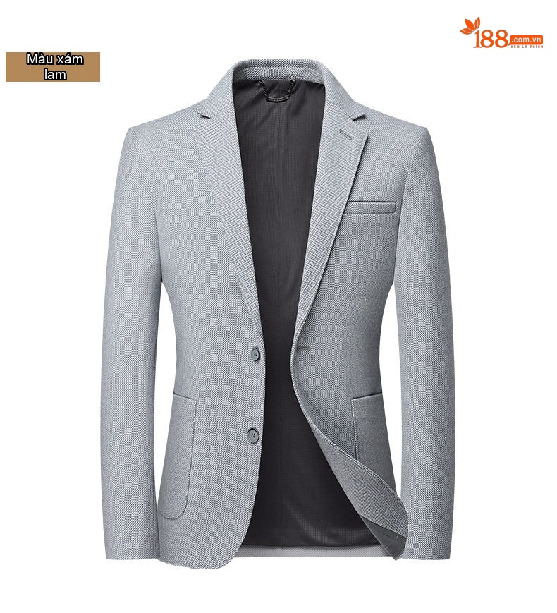 Áo Vest Nam Thu Đông Chứa Lông Cừu, Dáng Ôm, Không Nhăn Màu Kem, Xám chi tiết 12
