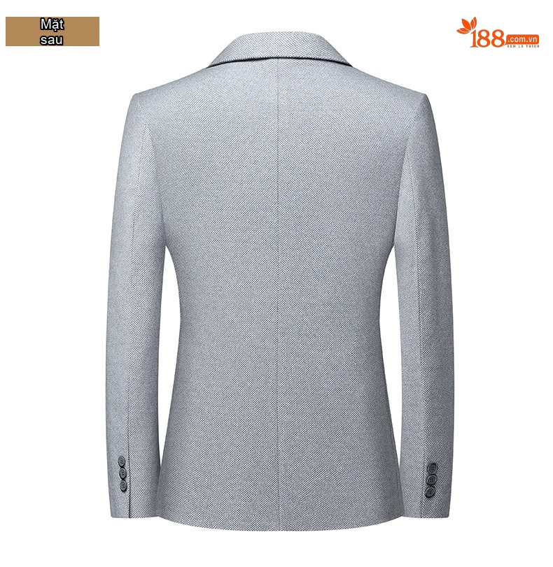 Áo Vest Nam Thu Đông Chứa Lông Cừu, Dáng Ôm, Không Nhăn Màu Kem, Xám chi tiết 14
