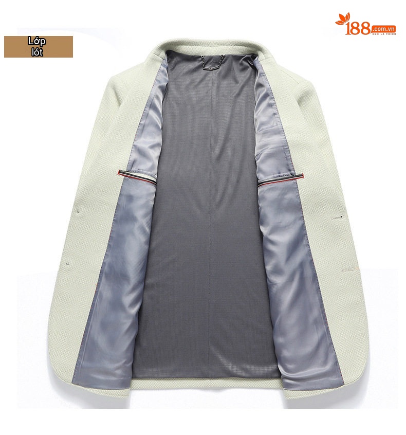 Áo Vest Nam Thu Đông Chứa Lông Cừu, Dáng Ôm, Không Nhăn Màu Kem, Xám chi tiết 16