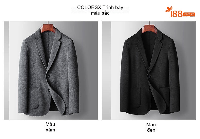 Áo Vest Nam Thu Đông Len Lông Cừu Màu Nâu, Xám, Đen chi tiết 4