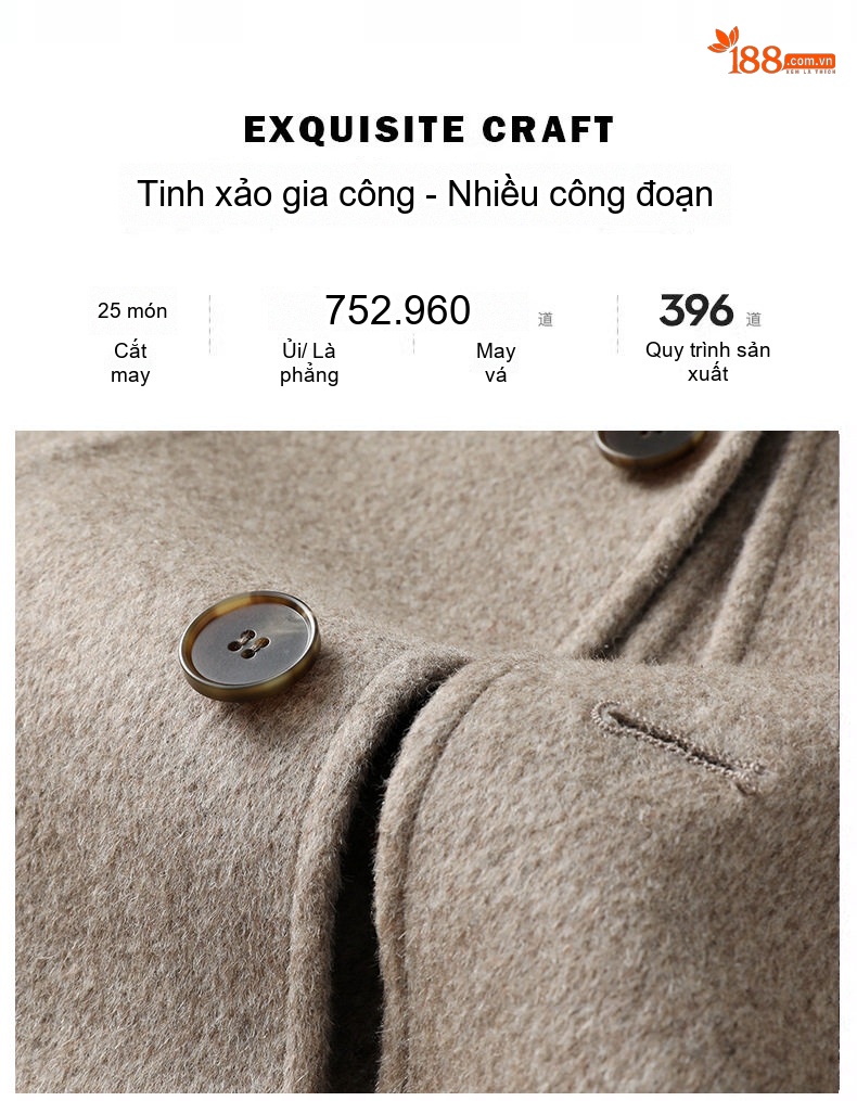 Áo Vest Nam Thu Đông Len Lông Cừu Nguyên Chất Dáng Ôm Vừa Vặn Màu Đen, Nâu chi tiết 3