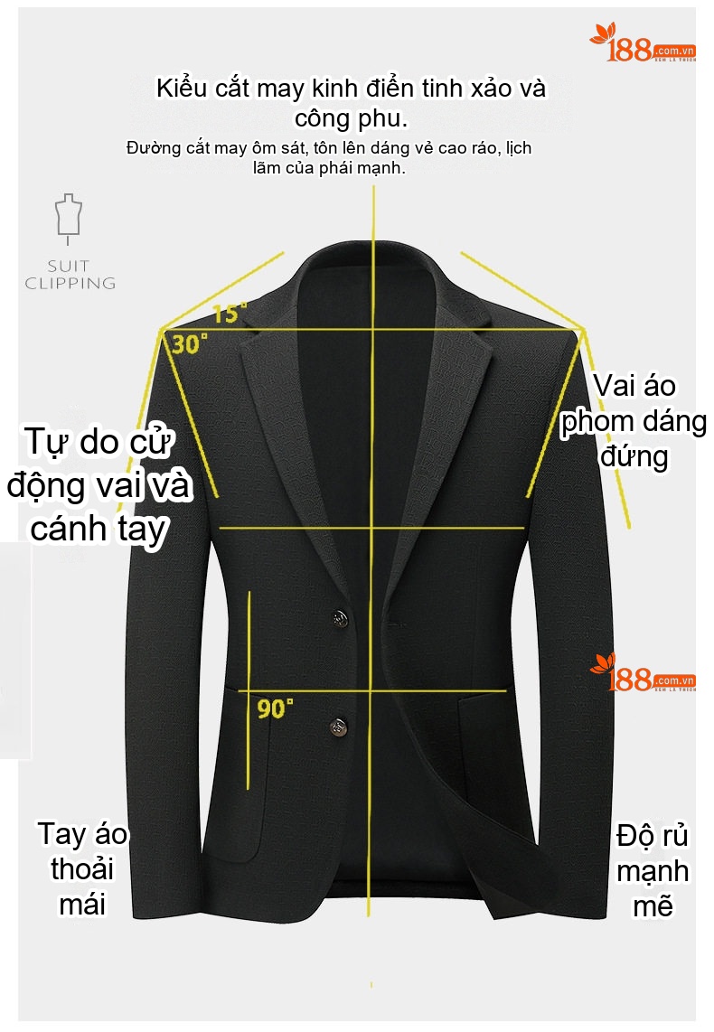 Áo Vest Nam Wool Cao Cấp Dáng Ôm Chống Nhăn Phong Cách Lịch Lãm Màu Đen, Nâu chi tiết 6