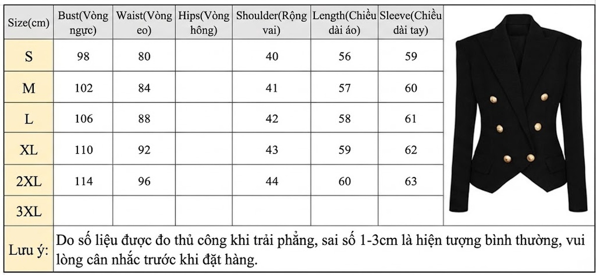 Áo Vest Nữ Tay Dài Dáng Ôm Chiết Eo Kiểu Dáng Thời Trang Màu Đen, Trắng, Xám chi tiết 1