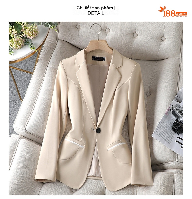 Áo Vest Nữ Tay Dài Dáng Ôm Phong Cách Hàn Quốc Màu Đen, Nâu chi tiết 16