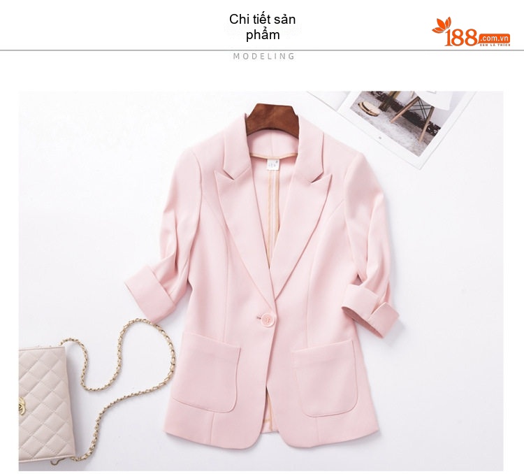 Áo Vest Nữ Tay Lỡ Phong Cách Tiểu Thư Thanh Lịch Màu Trắng, Hồng chi tiết 19
