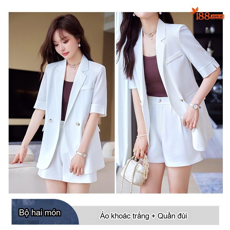 Áo Vest Nữ Tay Ngắn Thiết Kế Mỏng Phong Cách Hàn Quốc Màu Trắng, Đen, Vàng