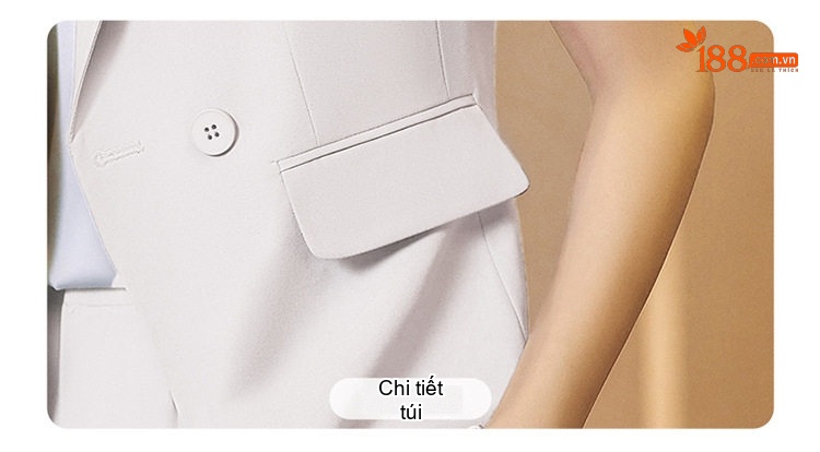 Áo Vest Tay Ngắn Nữ Phong Cách Thời Trang Thanh Lịch Màu Đen, Trắng Ngà, Xám chi tiết 23