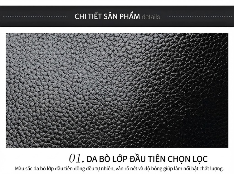 Balo Da Bò Chống Nước Phong Cách Nhật Hàn Màu Đen, Đỏ, Xám, Xanh Navy chi tiết 27