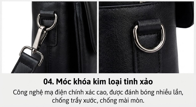 Balo Da Bò Chống Nước Phong Cách Nhật Hàn Màu Đen, Đỏ, Xám, Xanh Navy chi tiết 30
