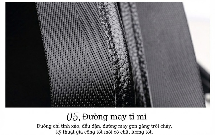 Balo Da Bò Chống Nước Phong Cách Nhật Hàn Màu Đen, Đỏ, Xám, Xanh Navy chi tiết 31