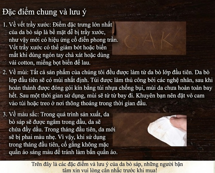 Balo Da Bò Công Sở Đeo Vai Đeo Chéo Nam Nữ Màu Nâu chi tiết 35