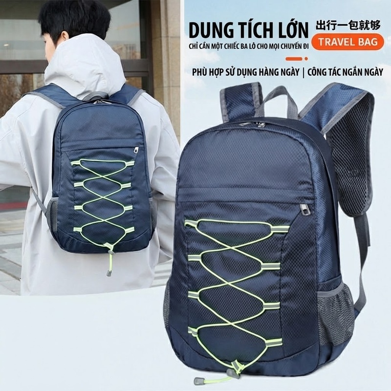 Balo Da Bò Dập Vân Nổi Phong Cách Retro Unisex Túi Du Lịch Thủ Công Màu Nâu chi tiết 16