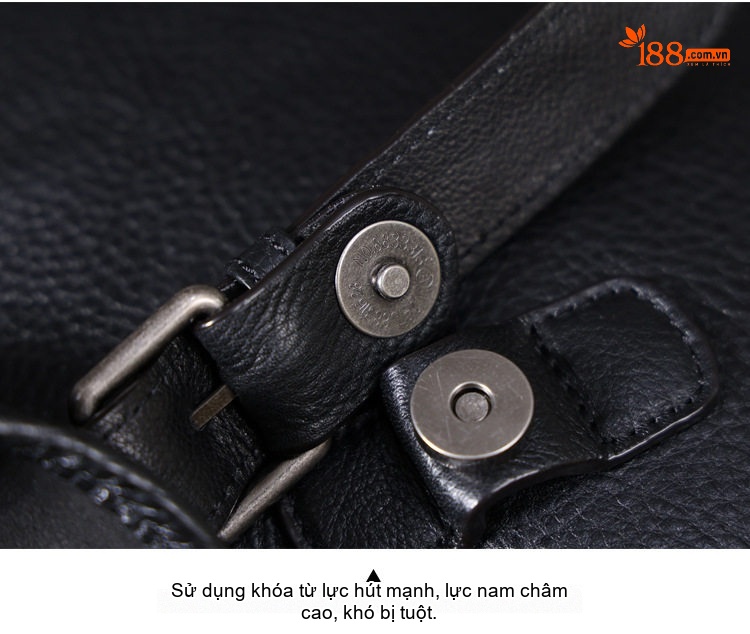 Balo Da Bò Lớn Đựng Laptop Phong Cách Retro Màu Đen chi tiết 17