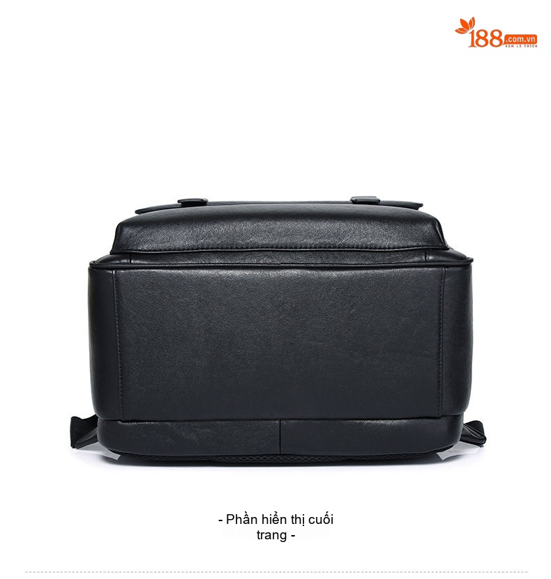 Balo Da Bò Nam Cao Cấp Đựng Laptop Công Sở Màu Đen chi tiết 20
