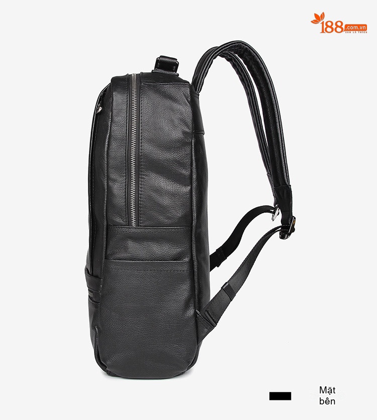 Balo Da Bò Nam Cao Cấp Đựng Laptop, Đi Học, Du Lịch Màu Đen chi tiết 15