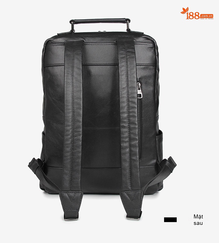 Balo Da Bò Nam Cao Cấp Đựng Laptop, Đi Học, Du Lịch Màu Đen chi tiết 16