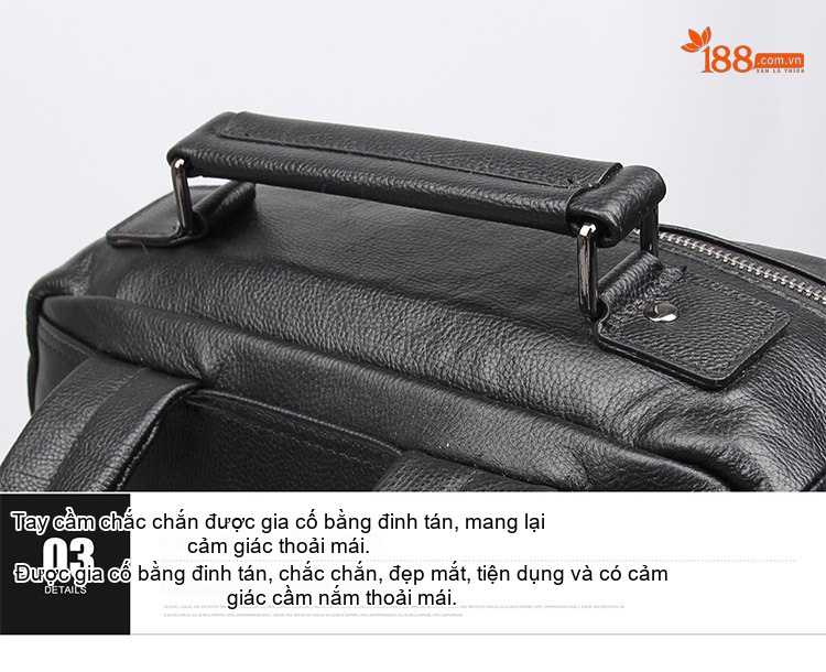 Balo Da Bò Nam Cao Cấp Đựng Laptop, Đi Học, Du Lịch Màu Đen chi tiết 21